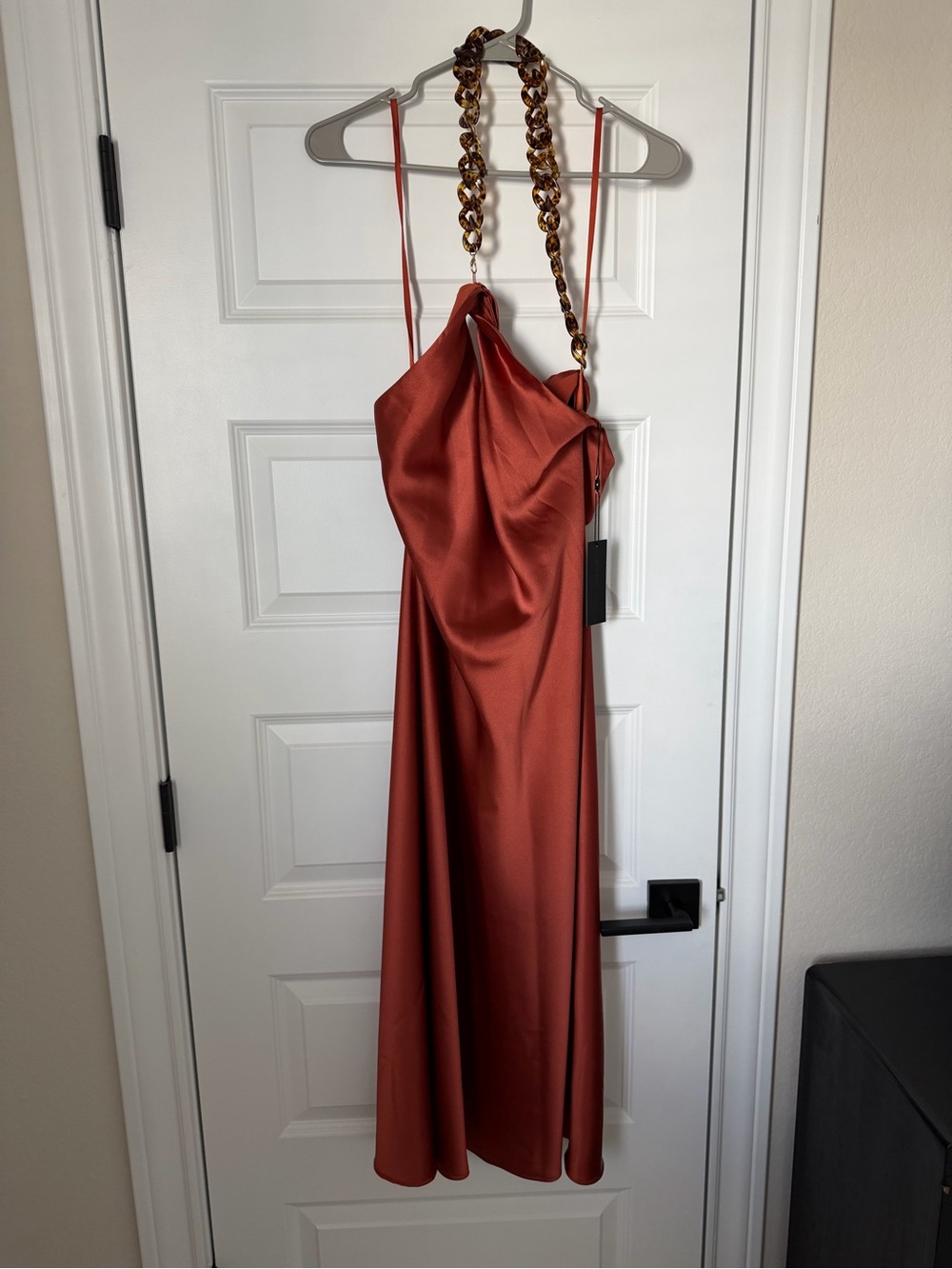 GIANNI BINI satin midi dress